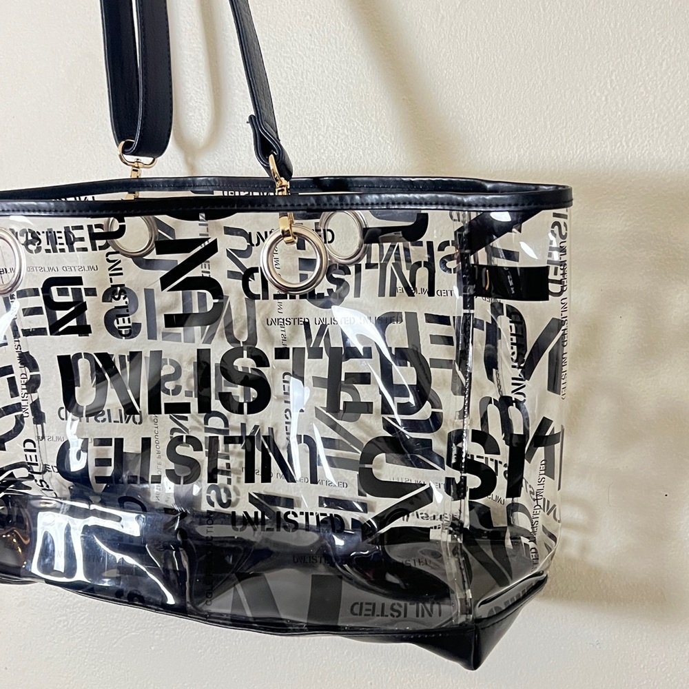 Unlimited Logo Detailed And Detachable Interior PVC Tote. Black - Picture 10 of 15